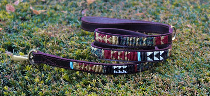EL PASO beaded dog collar - detail